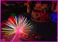 80's party neon centerpiece