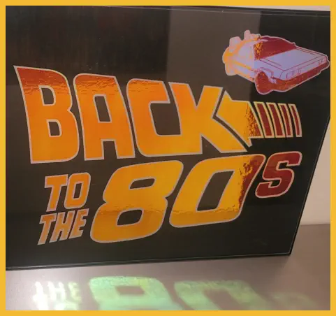 Back to the 80's sign
